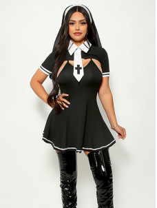 Women Sexy Nun Halloween Costume Lingerie