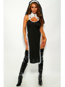 Women Sexy Nun Halloween Costume Lingerie