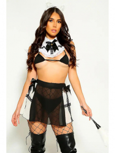 Women Sexy French Maid Lingerie Halloween Costume