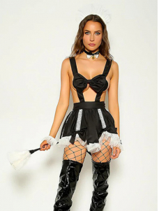 Women Sexy French Maid Lingerie Halloween Costume