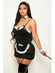 Women Sexy French Maid Lingerie Halloween Costume